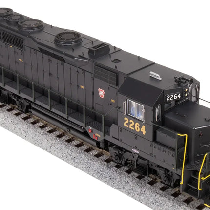 HO scale model of Southern Pacific EMD GP35 diesel locomotive with sound and DCC on track.