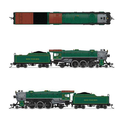 Broadway Limited 7987 | USRA 4-6-2 Heavy Pacific - Sound and DCC - Paragon4(TM) - Southern Railway #1386 (Sylvan Green, graphite, Tuscan) | N Scale