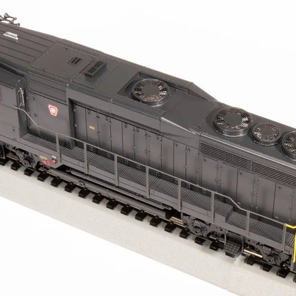 HO Scale EMD GP30 Pennsylvania Railroad model train on track with DCC and sound features.