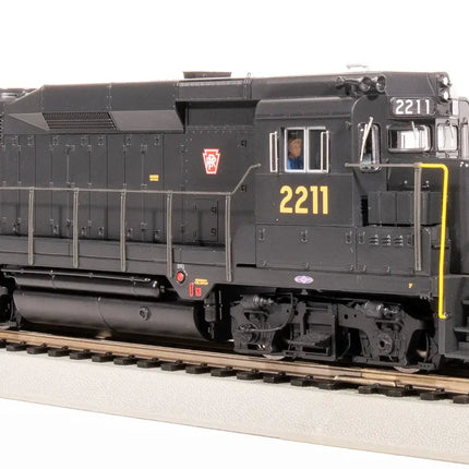 HO scale model of EMD GP30 locomotive, Pennsylvania Railroad #2211, featuring sound and DCC, on display track.