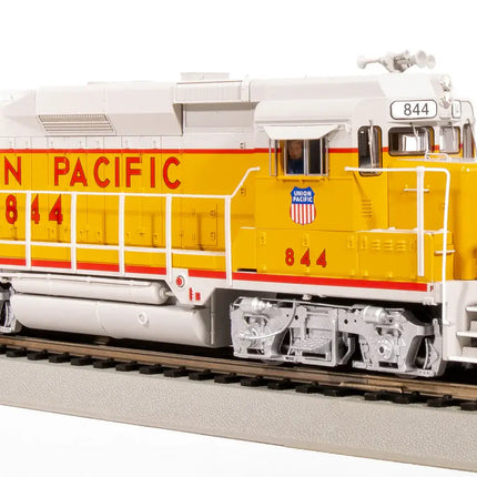 Broadway Limited EMD GP30 Union Pacific #844 model train with sound and DCC in HO scale on track.