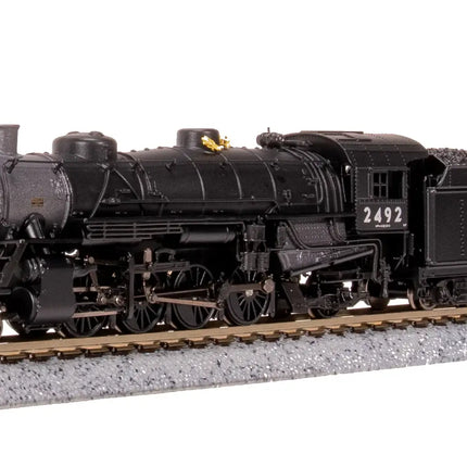 "Broadway Limited 7863 USRA 2-8-2 Light Mikado Paragon4 N Scale model train Union Pacific 2492 on track"