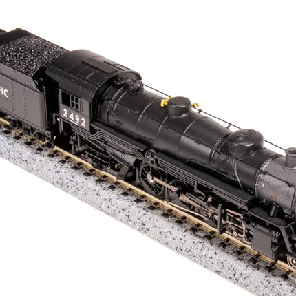 Broadway Limited USRA 2-8-2 Light Mikado N Scale Model Union Pacific #2492 on track