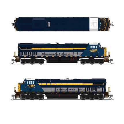 Broadway Limited 9886 | GE ES44AC CSX #1869 C&O Heritage - Paragon4 Sound DCC | N Scale