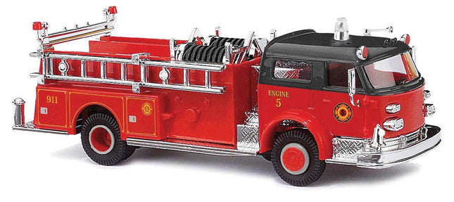 Busch 46018 1968 American LaFrance Closed-Cab Pumper Fire Department HO Scale Model