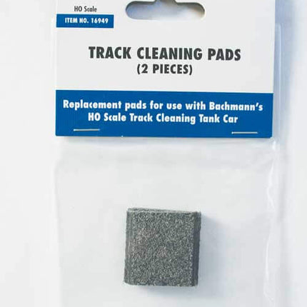 Bachmann 16949 track cleaning pads for HO scale, two replacement pieces for effective track maintenance.