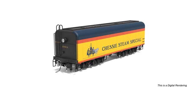 Broadway Limited 10575 HO scale DLMX 4219-Type Auxiliary Water Tender, Chessie Steam Special #2101A