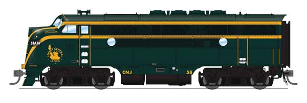 Broadway Limited 10536 HO scale EMD F3 A-Unpowered B Set, Central Railroad of New Jersey #53, 1A