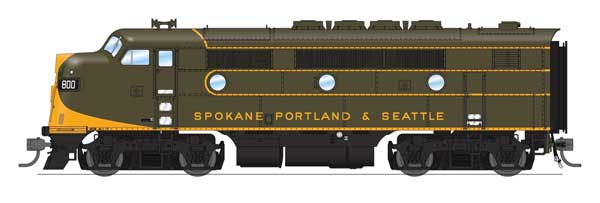 Broadway Limited 10546 HO scale EMD F3A, Spokane, Portland & Seattle #801