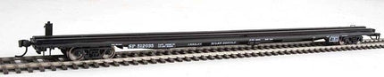Walthers Mainline 910-5532 85' General American G85 Flatcar Southern Pacific #512035 HO Scale - side view on track