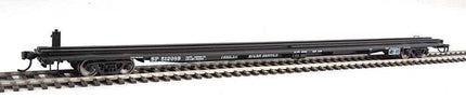 Walthers Mainline 910-5534 85' General American G85 Flatcar Southern Pacific #512089 HO Scale - side view on track
