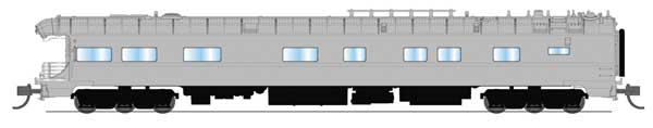 Broadway Limited 187-10495 N scale Business Car Observation, undecorated