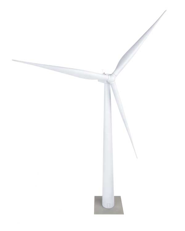 Walthers Cornerstone 933-3355 Wind Turbine Kit HO Scale - assembled model, front view