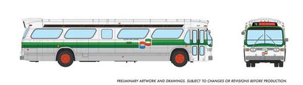 Rapido Trains 753112 GM New Look Suburban Bus Golden Gate Transit #866 HO Scale