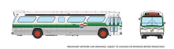 Rapido Trains 753112 GM New Look Suburban Bus Golden Gate Transit #866 HO Scale