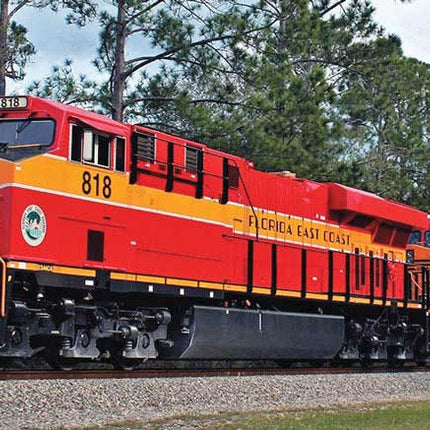 Kato 1768946 | GE ES44AC GEVO - Standard DC - Florida East Coast #801 (red, yellow, black) | N Scale