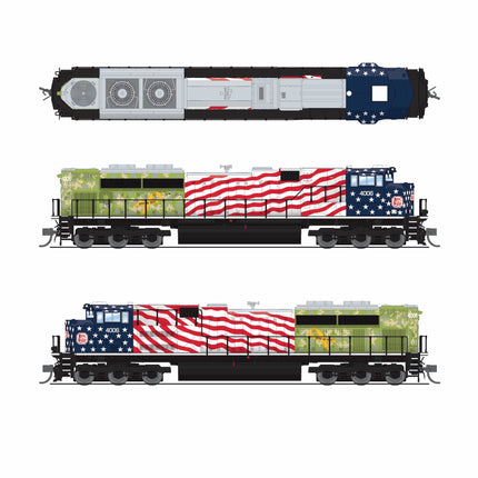 Broadway Limited 9972 Kansas City Southern #4006 N scale locomotive