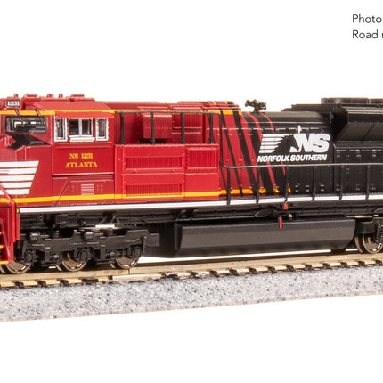 Broadway Limited 9989 EMD SD70ACe Norfolk Southern #1231 Atlanta Stealth DCC Ready N Scale - side view