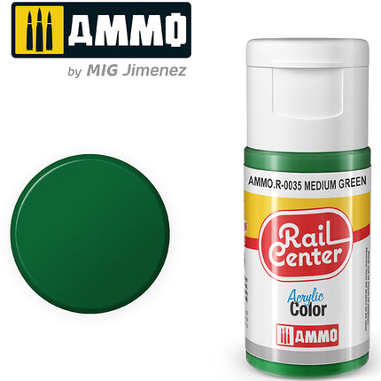 AMMO R-0035 | Medium Green (15 ML) | Acrylic Paints By Mig Jimenez