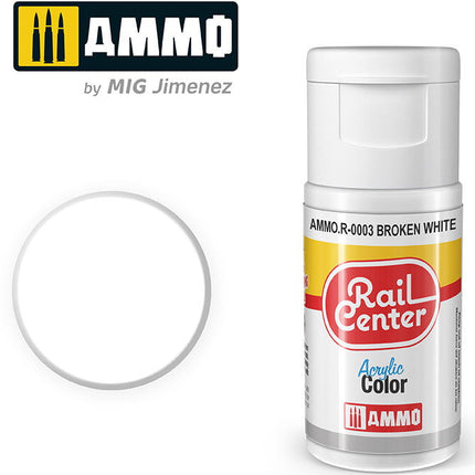 AMMO R-0003 | White (15 ML) | Acrylic Paints By Mig Jimenez - Squeaky's Trains