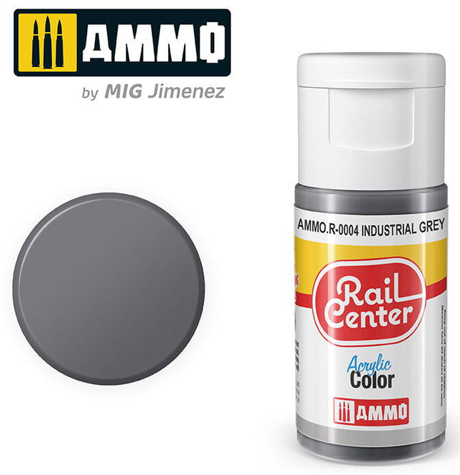 AMMO R-0004 | Industrial Gray (15 ML) | Acrylic Paints By Mig Jimenez - Squeaky's Trains
