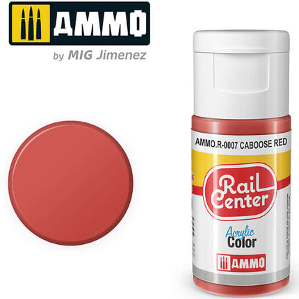 AMMO R-0007 | Caboose Red (15 ML) | Acrylic Paints By Mig Jimenez - Squeaky's Trains
