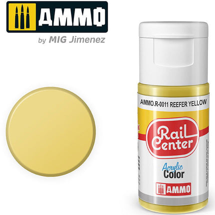 AMMO R-0011 | Reefer Yellow (15 ML) | Acrylic Paints By Mig Jimenez - Squeaky's Trains