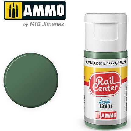 AMMO R-0014 | Deep Green (15 ML) | Acrylic Paints By Mig Jimenez - Squeaky's Trains