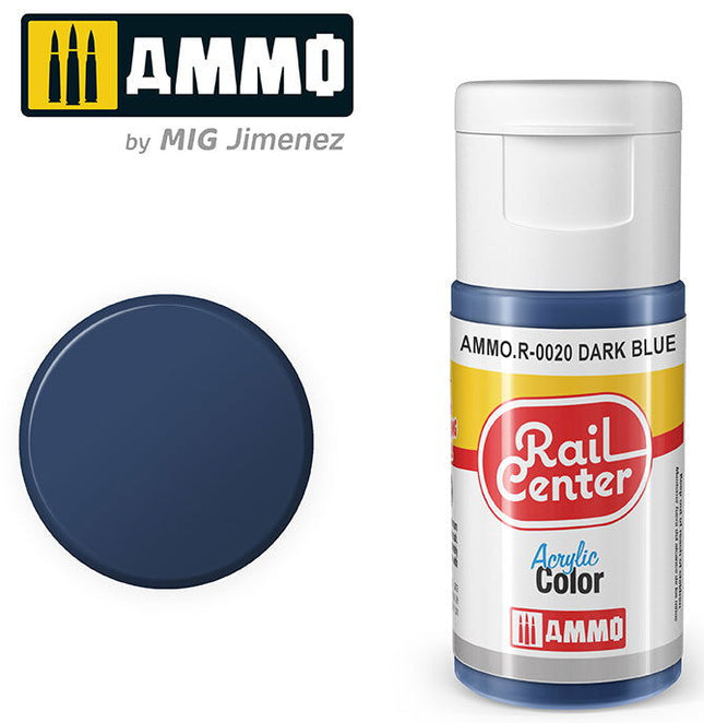 AMMO R-0020 | Dark Blue (15 ML) | Acrylic Paints By Mig Jimenez - Squeaky's Trains