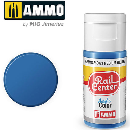 AMMO R-0021 | Medium Blue (15 ML) | Acrylic Paints By Mig Jimenez - Squeaky's Trains