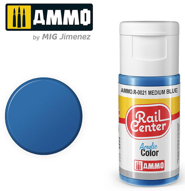 AMMO R-0021 | Medium Blue (15 ML) | Acrylic Paints By Mig Jimenez - Squeaky's Trains