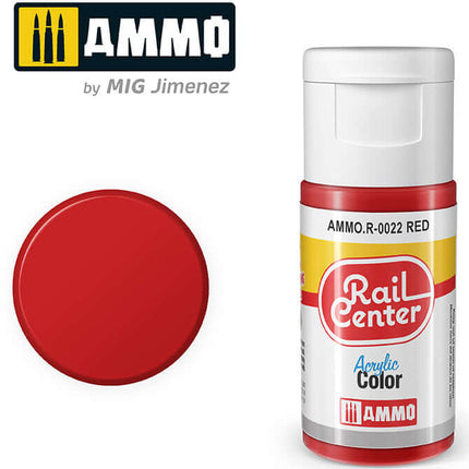 AMMO R-0022 | Red (15 ML) | Acrylic Paints By Mig Jimenez - Squeaky's Trains