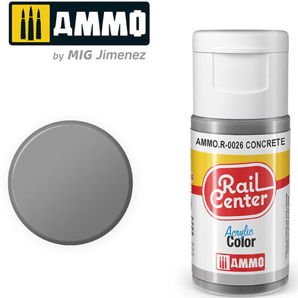 AMMO R-0026 | Concrete (15 ML) | Acrylic Paints By Mig Jimenez - Squeaky's Trains