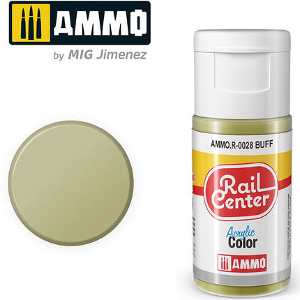 AMMO R-0028 | Buff (15 ML) | Acrylic Paints By Mig Jimenez - Squeaky's Trains