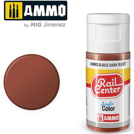 AMMO R-0033 | Dark Rust (15 ML) | Acrylic Paints By Mig Jimenez - Squeaky's Trains