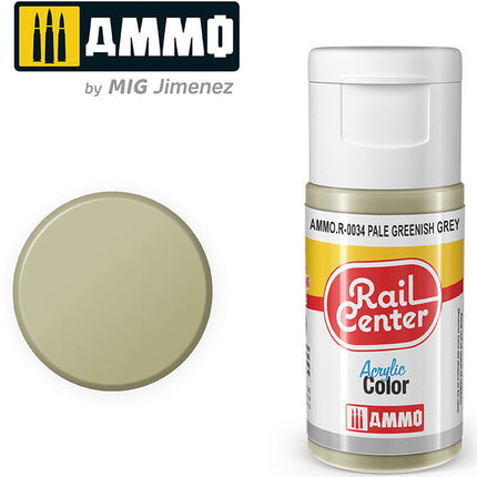 AMMO R-0034 | Pale Greenish Gray (15 ML) | Acrylic Paints By Mig Jimenez - Squeaky's Trains