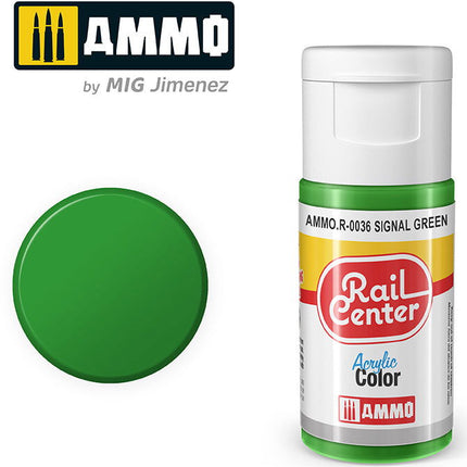 AMMO R-0036 | Signal Green (15 ML) | Acrylic Paints By Mig Jimenez - Squeaky's Trains