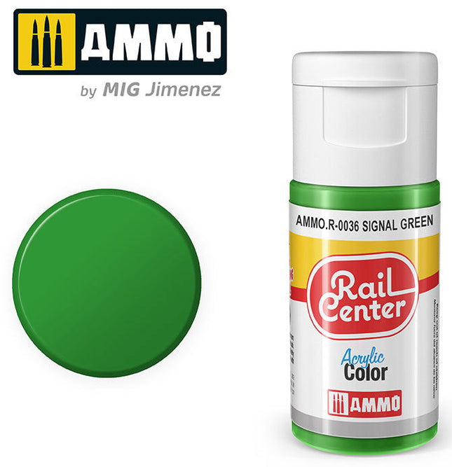 AMMO R-0036 | Signal Green (15 ML) | Acrylic Paints By Mig Jimenez - Squeaky's Trains