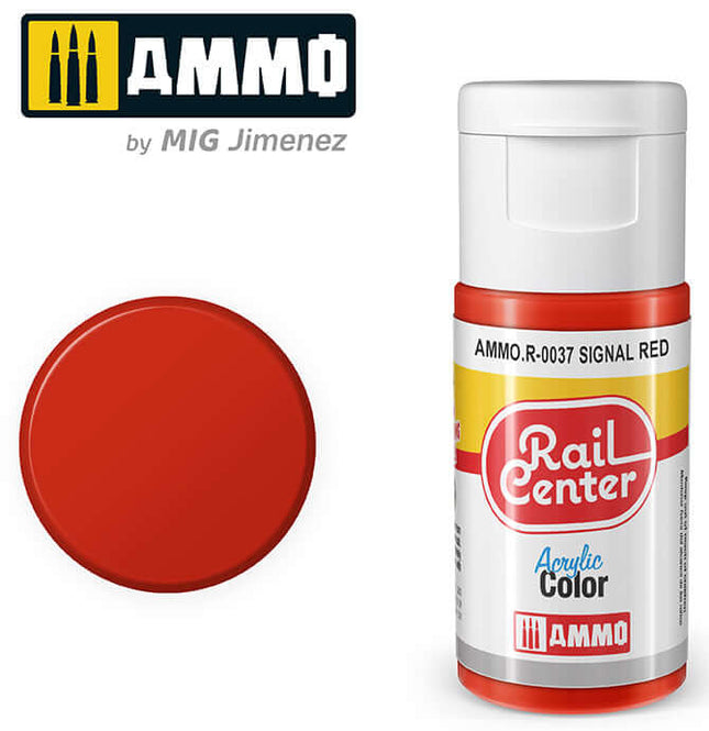 AMMO R-0037 | Signal Red (15 ML) | Acrylic Paints By Mig Jimenez - Squeaky's Trains