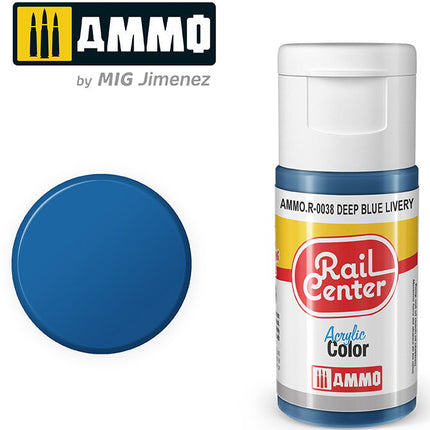 AMMO R-0038 | Deep Blue Livery (15 ML) | Acrylic Paints By Mig Jimenez - Squeaky's Trains