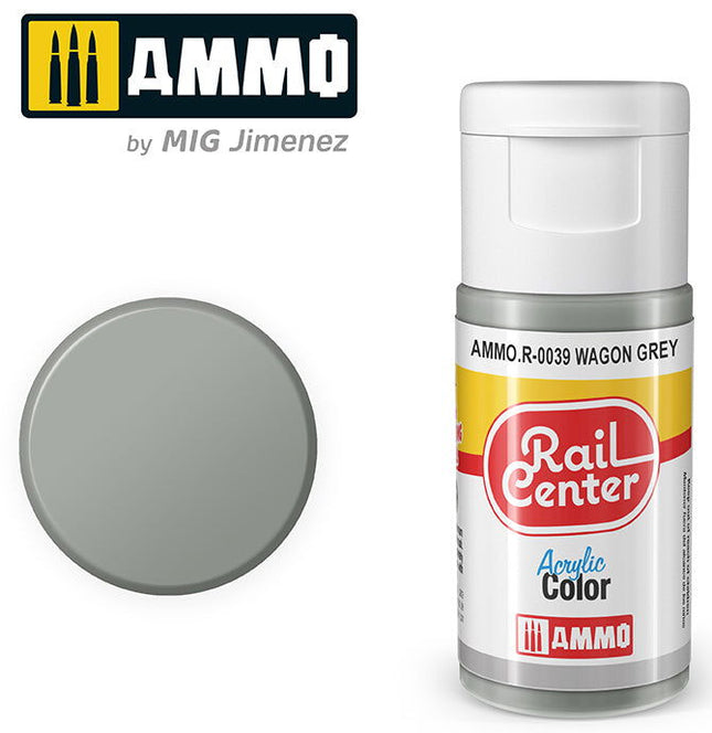AMMO R-0039 | Wagon Gray (15 ML) | Acrylic Paints By Mig Jimenez - Squeaky's Trains