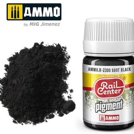 AMMO R-2300 | Soot Black Pigment (35 ML) | By Mig Jimenez - Squeaky's Trains