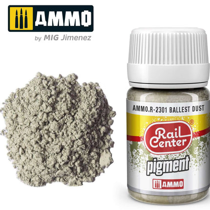 AMMO R-2301 | Ballast Dust Pigment (35 ML) | By Mig Jimenez - Squeaky's Trains