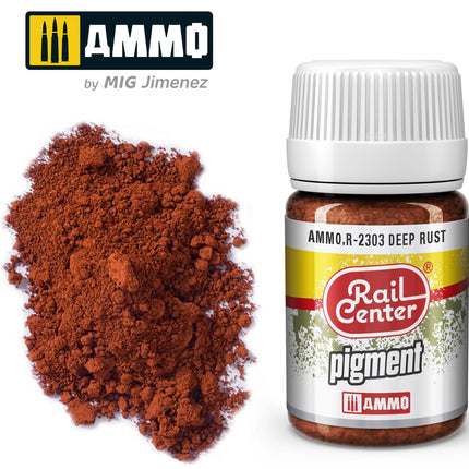 AMMO R-2303 | Deep Rust Pigment (35 ML) | By Mig Jimenez - Squeaky's Trains