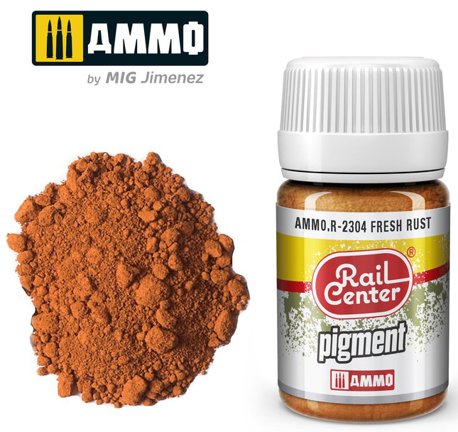 AMMO R-2304 | Fresh Rust Pigment (35 ML) | By Mig Jimenez - Squeaky's Trains