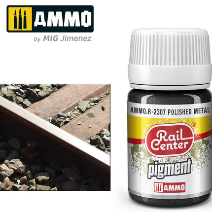 AMMO R-2307 | Polished Metal Pigment (35 ML) | By Mig Jimenez - Squeaky's Trains