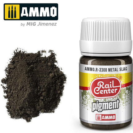 AMMO R-2308 | Metal Slag Pigment (35 ML) | By Mig Jimenez - Squeaky's Trains