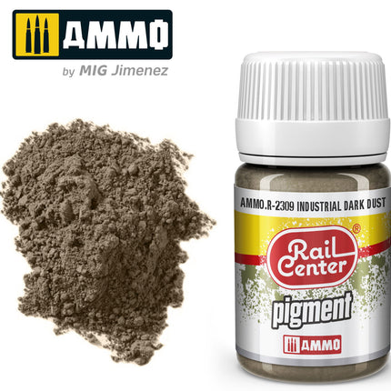 AMMO R-2309 | Industrial Dark Dust Pigment (35 ML) | By Mig Jimenez - Squeaky's Trains