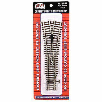 Atlas 560 | Code 83 - Wye Turnout Nickel Silver Rail | HO Scale - Squeaky's Trains