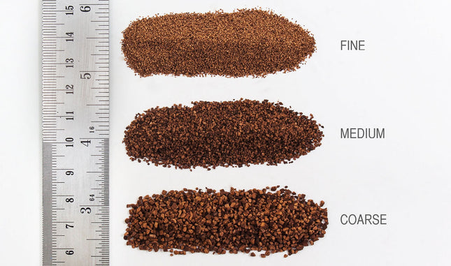 Woodland Scenics 86 | Brown Coarse Ballast Bag - ballast texture close-up